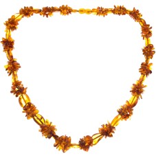 Бусы из коньячного янтаря "Шишки", 47 см, артикул 2567-1