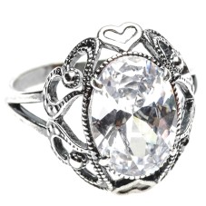 Кольцо посеребренное с фианитом "Николетта", артикул 2029