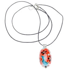 Кулон из муранского стекла "Маки", артикул 2077